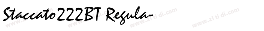 Staccato222BT Regula字体转换